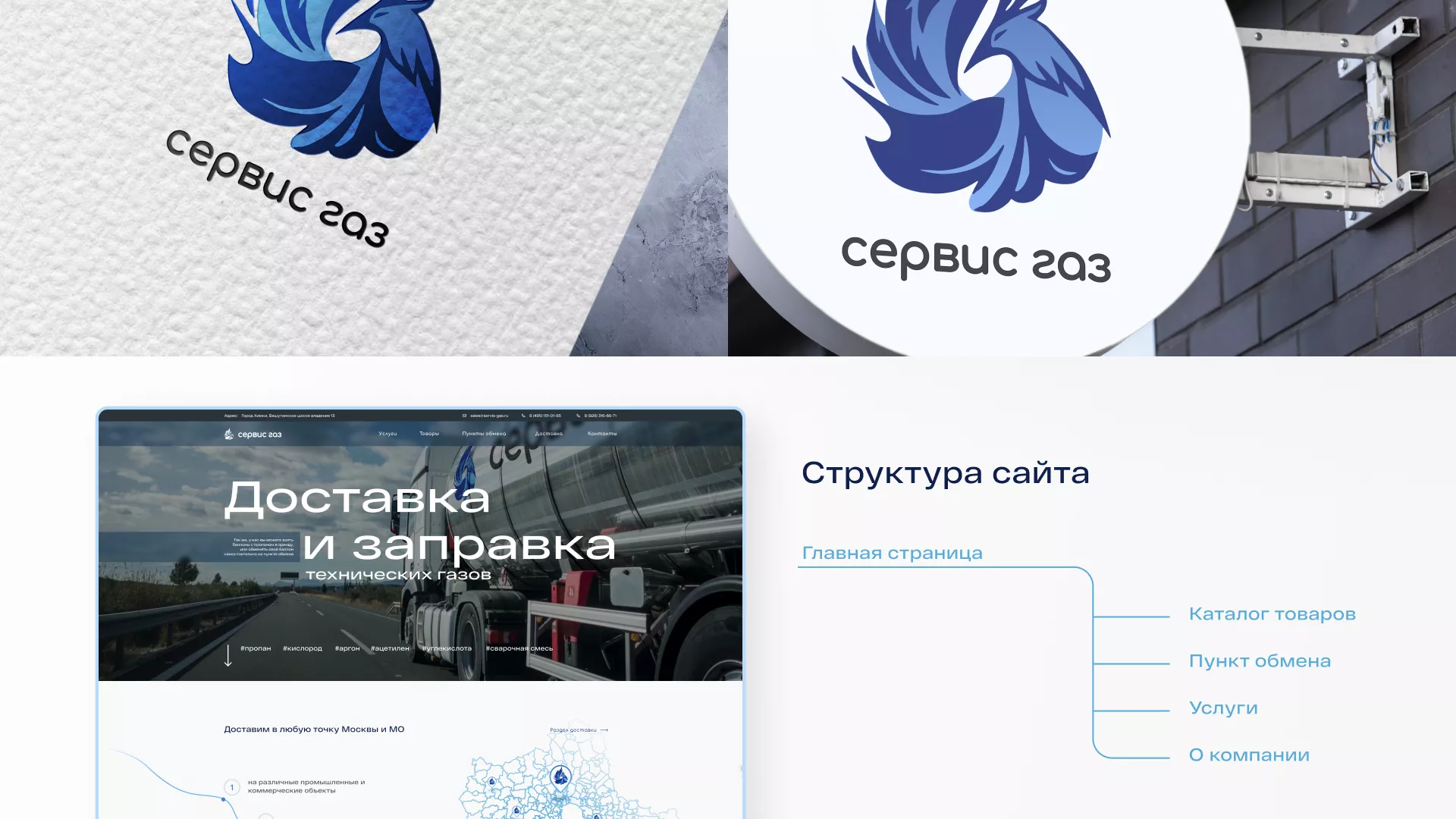 Создание сайта компании «Сервис газ» в Сухиничах