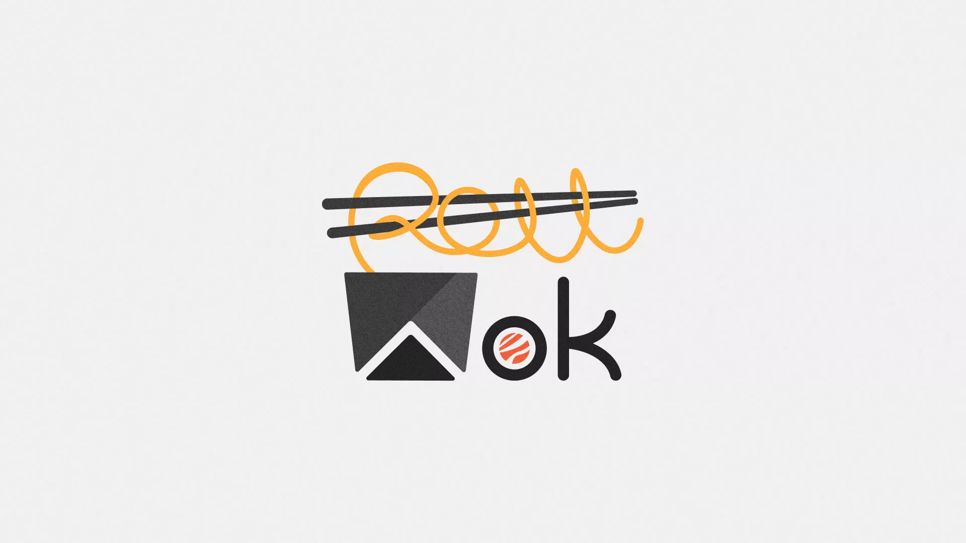 Разработка логотипа суши-бара «Roll Wok Club» в Сухиничах
